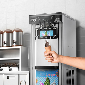 Machine à glaces Winningstar ST-9703, commerciale, trois têtes verticales, pour les salons de thé - Product Image 4