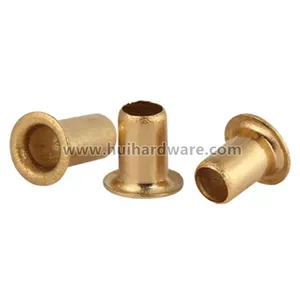 China Supplier Flat Round Head Brass Copper Hollow Tubular Rivet