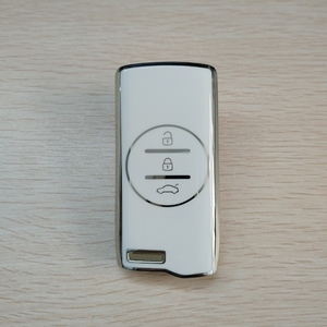 New TPU Bạc cạnh chìa khóa xe trường hợp bìa từ xa Auto Key Shell Fob bảo vệ phù hợp cho jac <span class=keywords><strong>KMC</strong></span> Chery - Product Image 6