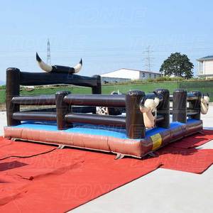 Toro mecánico inflable para niños, juguete personalizado de fábrica, máquina de juego de rodeo, pene, a la venta, usado - Product Image 2