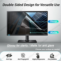 Filter Privasi Dua Sisi untuk Monitor Desktop 22" 16:10 Anti Mata-mata Anti Silau Anti Sidik Jari Film Layar Pemblokir Cahaya Biru