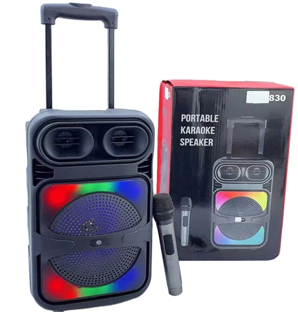 JBK830  Home DJ Party TWS Speaker High-Power Active BT 5.0 Wireless Column RGB Mini Bass Microphone Manufactured China