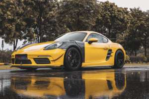 TAKD-Grille d'entrée d'air latérale en carbone direct d'usine, ailerons arrière universels, nouvelle condition, Offre Spéciale pour Porsche 718 Cayman <span class=keywords><strong>Boxster</strong></span> - Product Image 3