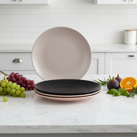 Assiette à dessert en mélamine plastique écologique, de style français moderne et luxueux, avec finition colorée, 7,5 pouces, personnalisée Hunan, sûre et durable