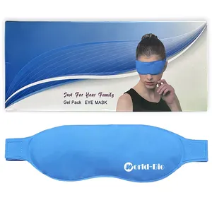 World-bio Nylon Fabric Liquid Gel Eye Mask Hot Cold Pack Compress per alleviare l'affaticamento degli occhi e le occhiaie