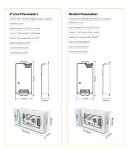 C01W C02W tek renk WiFi & Bluetooth LED denetleyici Tuya APP kontrol Led şerit işık için kablosuz uzaktan