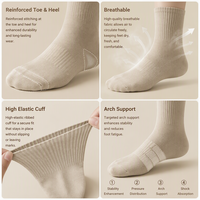 Chaussettes décontractées unies pour hommes avec logo personnalisé, en coton peigné de qualité supérieure, douces, respirantes, avec soutien de la voûte plantaire, écologiques, pour l'été, unisexe