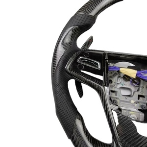 Volante Deportivo en Forma de D con Acabado en Carbono para <span class=keywords><strong>Cadillac</strong></span> ATS <span class=keywords><strong>CTS</strong></span> XTS Serie 3, Estilo Mejorado para Automóviles de Alto Rendimiento - Product Image 4