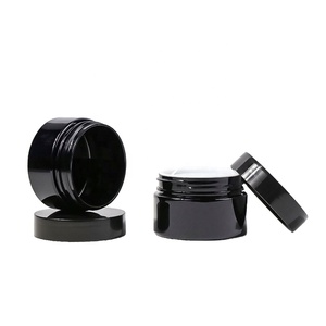 Empty Round 100ml 120ml 150ml 200ml 250ml Matte Lip Balm Body Cream Scrub Black Pet <b>Plastic</b> Cosmetic <b>Jar</b> With Lid - Product Image 2
