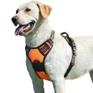 Harnais pour chien en nylon réfléchissant respirant personnalisé avec boucle de traction en alliage de zinc, harnais pour chien en maille douce et confortable - Product Image 1