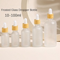 Botol Tetes Kaca Buram Grosir 10ml 15ml 20ml 30ml 50ml 1oz dengan Pipet Kaca untuk Kosmetik Parfum Minyak Atsiri
