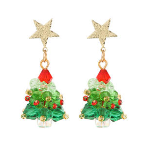 ต่างหูห้อย<span class=keywords><strong>รูป</strong></span>ต้นคริสต์มาส<span class=keywords><strong>น่า</strong></span><span class=keywords><strong>รัก</strong></span>ดีไซน์ตามสั่งสำหรับผู้หญิงตกแต่งฤดูหนาวพลาสติกของขวัญแฟชั่นพร้อมดาว - Product Image 1