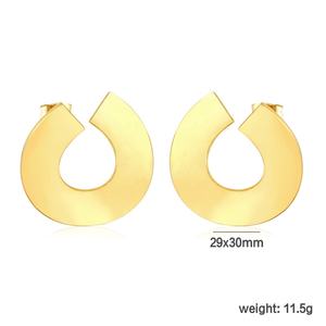 Pendientes de Aro de Acero Inoxidable al por Mayor, Chapados en Oro de 18k, con Perlas, Estrellas de Mar y Conchas Marinas, Modernos, para Mujeres y Niñas - Product Image 2