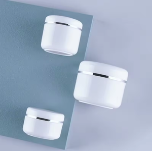White Matte <b>Plastic</b> Cosmetic <b>Jars</b> Screw Top Cylinder Shape PP Material Empty Containers for Face Body Cream 20g 30g 50g - Product Image 2