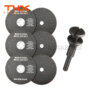 3inch x 1/16" T1 Thin Cutting Wheels, A46T 3/8"AH and Mandrel For Cutting All Steel and Ferrous Metals