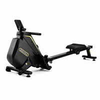 Máquina de Remo con Resistencia Magnética, 8 Niveles, Plegable, Silenciosa, con Transmisión por Correa, Monitor LCD, Entrenador de Fitness para el Hogar, Capacidad de 120 kg