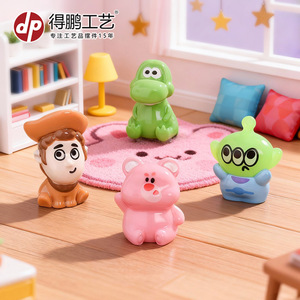 ฟิกเกอร์เรซิ่นรูปการ์ตูนสัตว์น่ารักสไตล์ Q รุ่น Dp ของตกแต่งบ้านขนาดจิ๋ว ของขวัญงานฝีมือ - Product Image 3