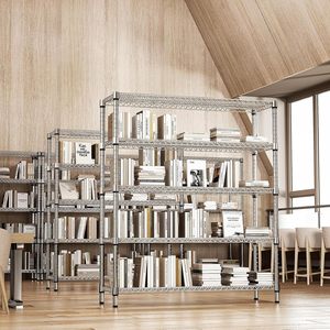MZG Heavy Duty 3500LBS High Gloss Chrome Finish Wide 5 Tier Kitchen <b>Wire</b> Shelving Metal Storage <b>Shelves</b> Rack Unit - Product Image 2