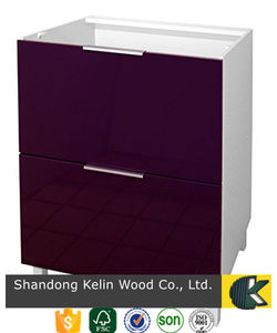 خزائن مطبخ عصرية عالية اللمعان بلون الخضروات من إنتاج المصنع مباشرة - Product Image 3