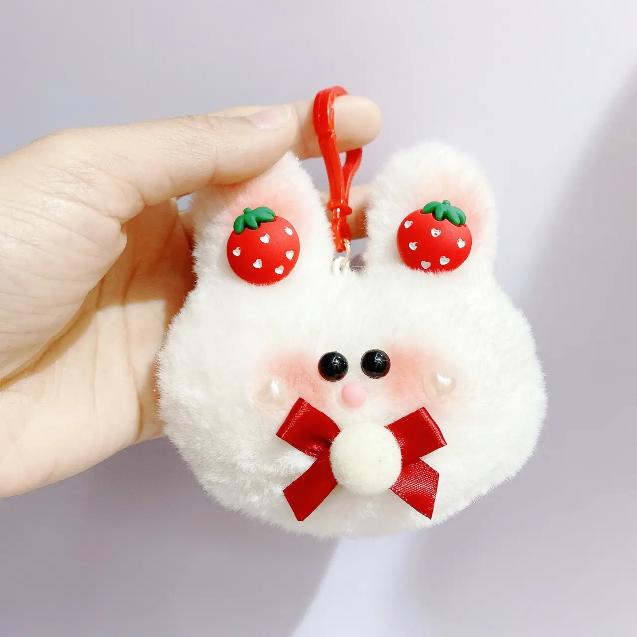 4 "Alta Qualidade Personalizado OEM Promocional Soft Mini Stuffed Animal boneca Mni cartoon chaveiro apple teddy bear de pelúcia Keychain Toy