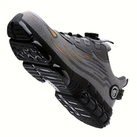 Chaussures de sécurité JIANKUN CE légères à semelle en caoutchouc S3 SR avec boucle rotative, tissu tricoté respirant, anti-écrasement, anti-perforation, antidérapantes