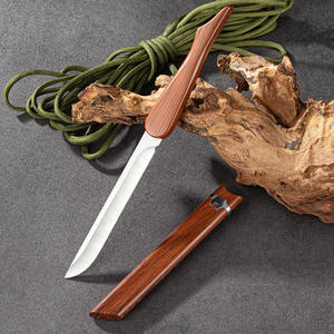 Cuchillo de Hoja Fija para Campismo al Aire Libre, Multifuncional, de Acero Inoxidable, con Mango de Imitación Madera, para Senderismo y Pesca, Dropshipping Shopify - Product Image 2