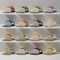 Casquettes de baseball 7 panneaux en coton 100% camouflage de haute qualité avec impression personnalisée, broderie en cuir et patch tissé, modèles Snapback, Trucker et HATS en maille