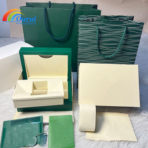 Luxury Green Brand <b>Watch</b> Box <b>Set</b> Complete <b>Watch</b> Packaging with Gift Bag Card Holder & Certificate Custom Logo <b>Watch</b> Gift Box - Product Image 6