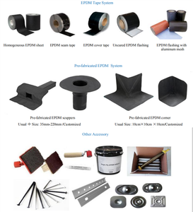 Membrane d'étanchéité auto-adhésive en caoutchouc EPDM pour toiture, ruban d'étanchéité EPDM auto-adhésif 1,5 mm, membrane de toiture EPDM - Product Image 6