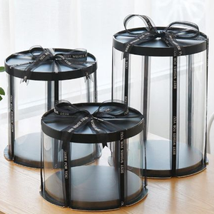 Customized Logo Size Plastic <strong>Round</strong> <strong>Hat</strong> Flower Packaging <strong>Clear</strong> Pvc <strong>Window</strong> Flower <strong>Box</strong> <strong>with</strong> Ribbon - Product Image 4