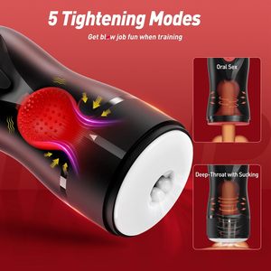 Automatische Mannelijke Masturbator Cup Aanscherping Vibratie Echte <span class=keywords><strong>Vagina</strong></span> Pocket Pussy <span class=keywords><strong>Penis</strong></span> Orale Sex Machine Speelgoed Voor Man Volwassenen 18 + - Product Image 5