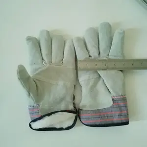 Gants chauds de construction en cuir d'hiver bon marché d'usine pour femmes hommes