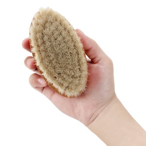 Cepillo de pelo de madera de haya Natural con forma ovalada <span class=keywords><strong>para</strong></span> hombre, cerdas suaves de cabra, cepillo de pelo <span class=keywords><strong>para</strong></span> bebé, <span class=keywords><strong>para</strong></span> Barba, de lana, <span class=keywords><strong>para</strong></span> pelo - Product Image 4
