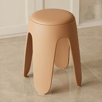 Tabourets en plastique empilables extra épais, style victorien, pour entrée, bancs hauts amovibles pour la maison, chaises confortables pour une longue durée d'assise