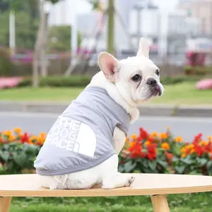 Linda camisa impresa para mascotas pulóver algodón gato camisas vestido para perro pequeño gato Teddy Pomerania primavera y verano ropa para mascotas