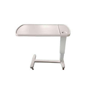 Hospital <b>Table</b> <b>Adjustable</b> Height Rectangle Plastic Trestle Base Off White L800xW320xH750-1000mm - Product Image 3