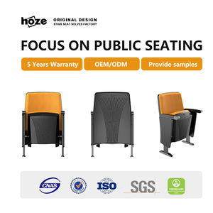 Hoze HS-1203C สไตล์โมเดิร์นสำหรับหอประชุมหรือโรงละครเฟอร์นิเจอร์ผ้าทนทานเก้าอี้โลหะ VIP โรงแรมโรงเรียนพับได้ - Product Image 2