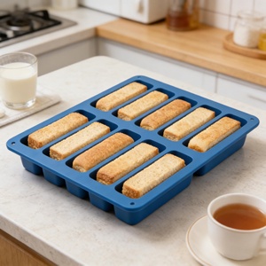 Molde de silicona antiadherente al por mayor para hornear galletas de leche, chocolate, queso, pan, barras energéticas rectangulares y barras de chocolate - Product Image 5