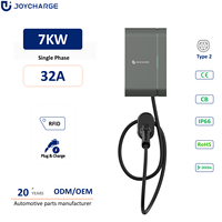 Nouvelle station de recharge pour véhicules électriques 7 kW RFID Type 2 32A monophasée avec contrôle d'accès, borne murale, gestion multi-utilisateurs, IP66, pour appartements et communautés 2
