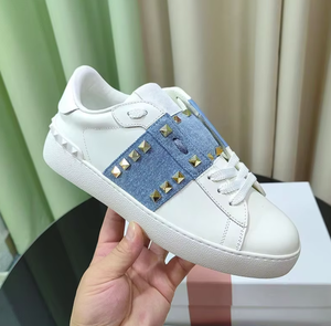 Chaussures décontractées sportives en cuir véritable de luxe, doublure en cuir véritable, adaptées aux hommes, légères, été, rivets métalliques de luxe, chaussures de randonnée décontractées unisexes - Product Image 3