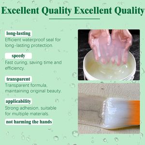 Pintura Adhesiva Transparente Acrílica ADW de Alta Elasticidad, Duradera, Ecológica, Resistente a los Rayos UV, Impermeable, para Reparación de Grietas en Techos y Paredes Exteriores - Product Image 2