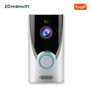Zemismart Tuya वाईफ़ाई 1080P स्मार्ट वीडियो घंटी स्थापित बैटरी वायरलेस वीडियो इंटरकॉम रिमोट रिकॉर्डिंग नाइट विजन कैमरा
