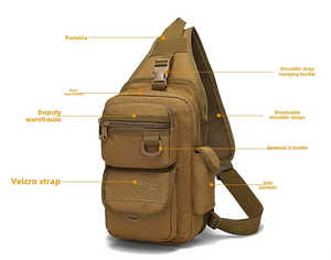 Sac bandoulière tactique pour homme en nylon Oxford personnalisé, étanche, pour sports de plein air, avec système de fixation, vente en gros - Product Image 2