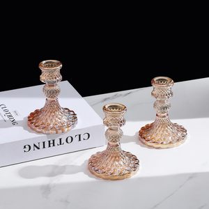 Portavelas de Vidrio, Diseño Decorativo Vintage, Elegantes Candelabros de <span class=keywords><strong>Mesa</strong></span> para Bodas, Fiestas de Primavera, Festivales y Decoración de Ventanas - Product Image 5