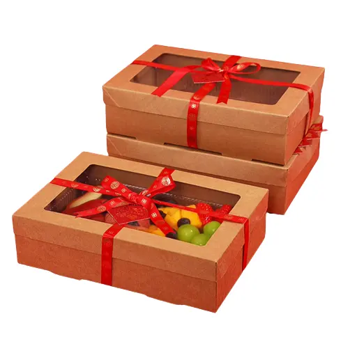 Custom food container picnic boxes cake pastry boxes platter box eco friendly products