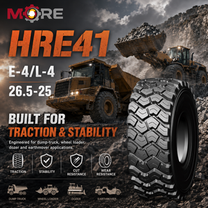 ยางเรเดียล OTR ขนาด 26.5R25 รุ่น E4 L4 HRE41 สำหรับรถดัมพ์ งานเหมือง ก่อสร้าง รถตักดิน ยางแบบไม่มียางในสำหรับงานหนัก - Product Image 1