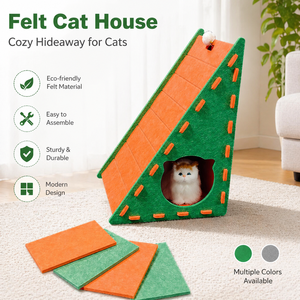 <span class=keywords><strong>Casa</strong></span> para Gatos Ecológica Personalizada, Clásica, de Fieltro, Cómoda y Cálida, Cama Tipo <span class=keywords><strong>Cueva</strong></span> para Gatos, para Gatitos, Duradera, de Fieltro de Poliéster - Product Image 1