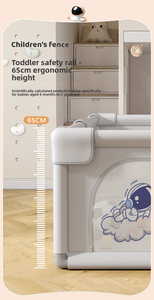 Corralito Plegable Grande para Bebés con Tapete Grueso, Área de Juego Segura para Niños Pequeños, Corralito Portátil para Interiores - Product Image 4