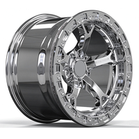 Jantes forgées Nismo V1 Style Custom Beadlock 5x114.3 à cinq branches triple chrome en alliage pour voiture de tourisme 370Z G37 Q50