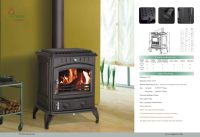 Estufa de Hierro Fundido Ecológica sin Humo para Bioetanol/Gas con Horno, Calefacción Interior/Exterior, Diseño Moderno, Garantía de 3 Años